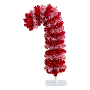Nearly Natural 30&quot Pre-Lit Artificial Candy Cane Christmas Tree w/100 Micro LED