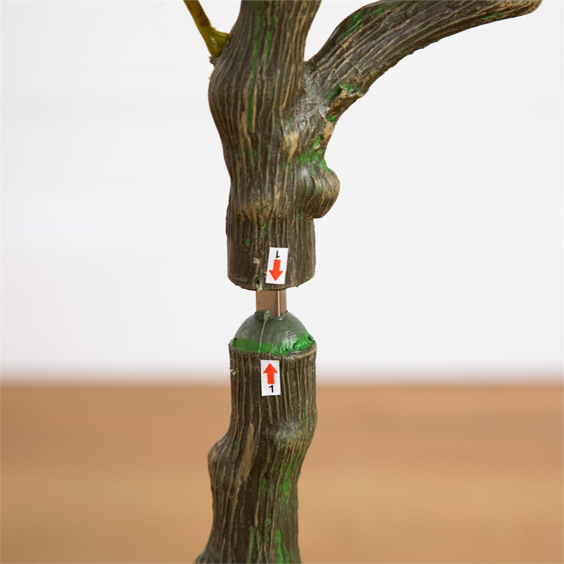 Nearly Natural 4ft Autumn Maple Artificial Fall Tree in Orange