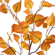Nearly Natural 4ft Autumn Birch Leaf Artificial Fall Tree in Orange