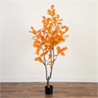 Nearly Natural 6ft Autumn Oak Artificial Fall Tree in Orange