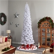 Nearly Natural 12ft Slim White Christmas Tree w/ 3235 Bendable Branches