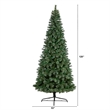 Nearly Natural 10ft Wisconsin Slim Snow Tip Pine Green Christmas Tree