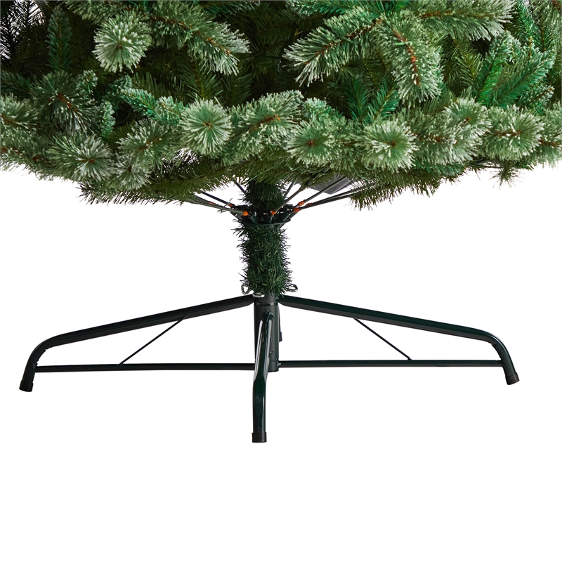 Nearly Natural 10ft Wisconsin Slim Snow Tip Pine Green Christmas Tree