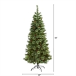 Nearly Natural 6ft White Mountain Pine Artificial Green Christmas Tree