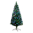 Nearly Natural 6ft Pre-Lit Fiber Optic Christmas Tree w/220 LED and Remote