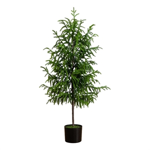 Nearly Natural 4ft Artificial Norfolk Pine Tree in Green
