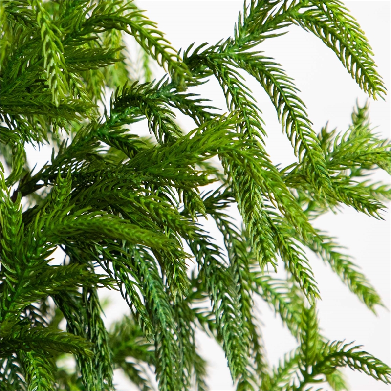 Nearly Natural 5ft Artificial Norfolk Pine Tree in Green