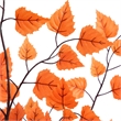 Nearly Natural 5ft Autumn Paper Birch Artificial Fall Tree in Orange
