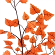 Nearly Natural 6ft Autumn Paper Birch Artificial Fall Tree in Orange