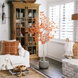 Nearly Natural 6ft Autumn Paper Birch Artificial Fall Tree in Orange