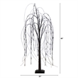 Nearly Natural 4ft Pre-Lit Halloween Black Willow Fall Tree w/ 120 LED Light
