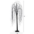 Nearly Natural 5ft Pre-Lit Halloween Black Willow Fall Tree w/ 144 LED Light