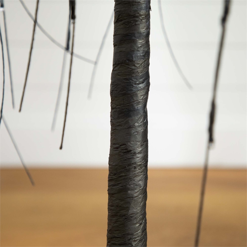 Nearly Natural 5ft Pre-Lit Halloween Black Willow Fall Tree w/ 144 LED Light