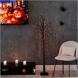 Nearly Natural 5ft Pre-Lit Halloween Black Willow Fall Tree w/ 144 LED Light
