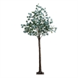 Nearly Natural 6ft Lighted Artificial Eucalyptus Tree w/ 420 Warm White LED
