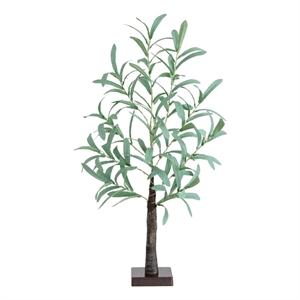 Nearly Natural 2ft Lighted Artificial Olive Tree with 60 Warm White LED Lights