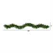 Nearly Natural 9ft Christmas Pine Artificial Garland w/ 50 Warm White LEDs