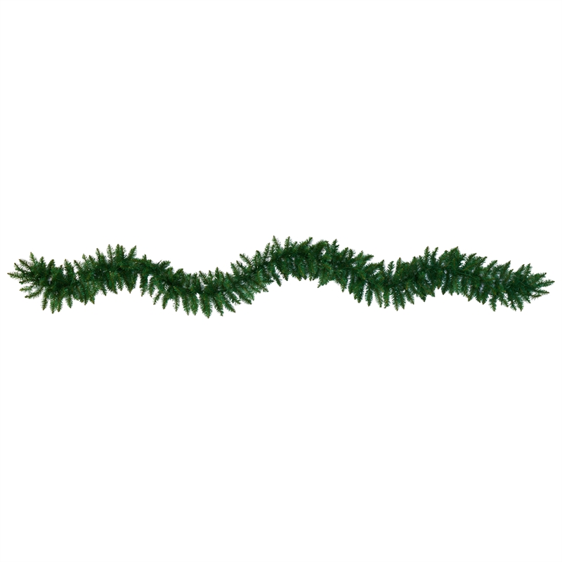 Nearly Natural 9ft Christmas Pine Artificial Garland w/ 50 Warm White LEDs