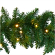 Nearly Natural 9ft Christmas Pine Artificial Garland w/ 50 Warm White LEDs
