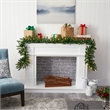 Nearly Natural 9ft Christmas Pine Artificial Garland w/ 50 Warm White LEDs
