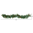 Nearly Natural 6ft Mixed Pine & Pinecone Artificial Garland w/ 35 Clear LED