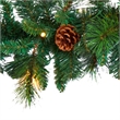 Nearly Natural 6ft Mixed Pine & Pinecone Artificial Garland w/ 35 Clear LED