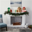 Nearly Natural 6ft Mixed Pine & Pinecone Artificial Garland w/ 35 Clear LED