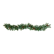 Nearly Natural 6ft Mixed Pine & Pinecone Artificial Garland w/ 35 Clear LED