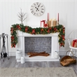 Nearly Natural 9ft Bow & Pinecone Artificial Christmas Garland w/ 35 Clear