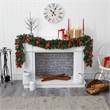 Nearly Natural 9ft Bow & Pinecone Artificial Christmas Garland w/ 35 Clear