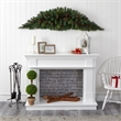 Nearly Natural 6ft Artificial Christmas Swag with 50 LED Lights in Green