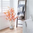 Nearly Natural 4ft Autumn Birch Artificial Fall Tree in Orange