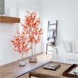 Nearly Natural 4ft Autumn Birch Artificial Fall Tree in Orange