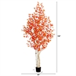 Nearly Natural 9ft Autumn Birch Artificial Fall Tree in Orange