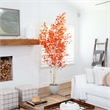 Nearly Natural 9ft Autumn Birch Artificial Fall Tree in Orange