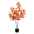 Nearly Natural 4ft Autumn Oak Artificial Fall Tree in Orange