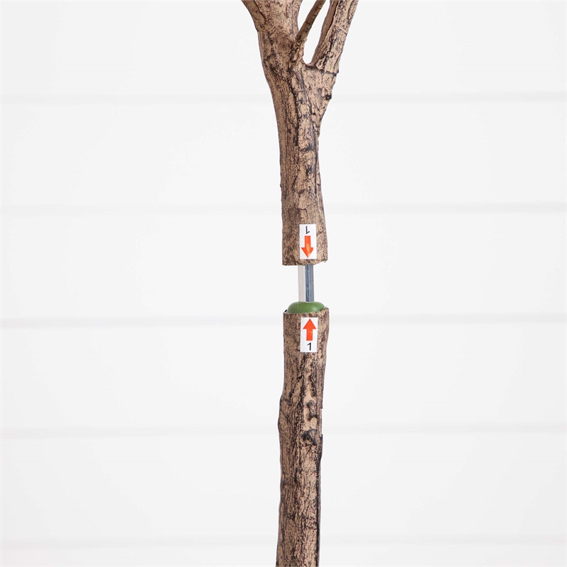 Nearly Natural 7ft Autumn Oak Artificial Fall Tree in Orange