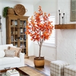 Nearly Natural 8ft Autumn Oak Artificial Fall Tree in Orange