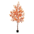 Nearly Natural 9ft Autumn Oak Artificial Fall Tree in Orange