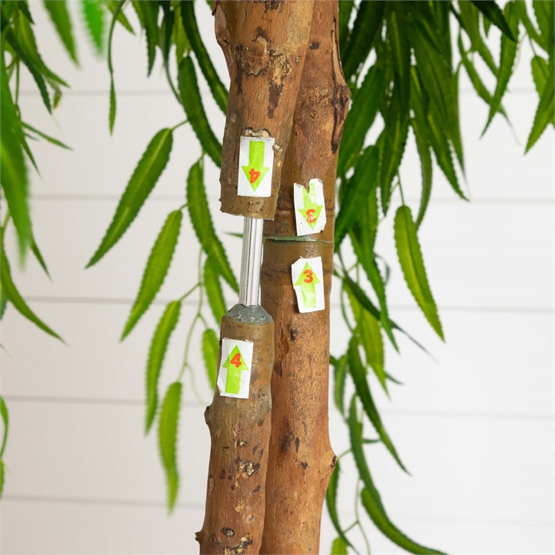 Nearly Natural 6ft Willow Artificial Tree (Real Touch) in Green