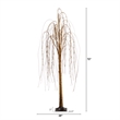 Nearly Natural 6ft Pre-Lit Artificial Willow Tree with 160 Warm White LED Lights