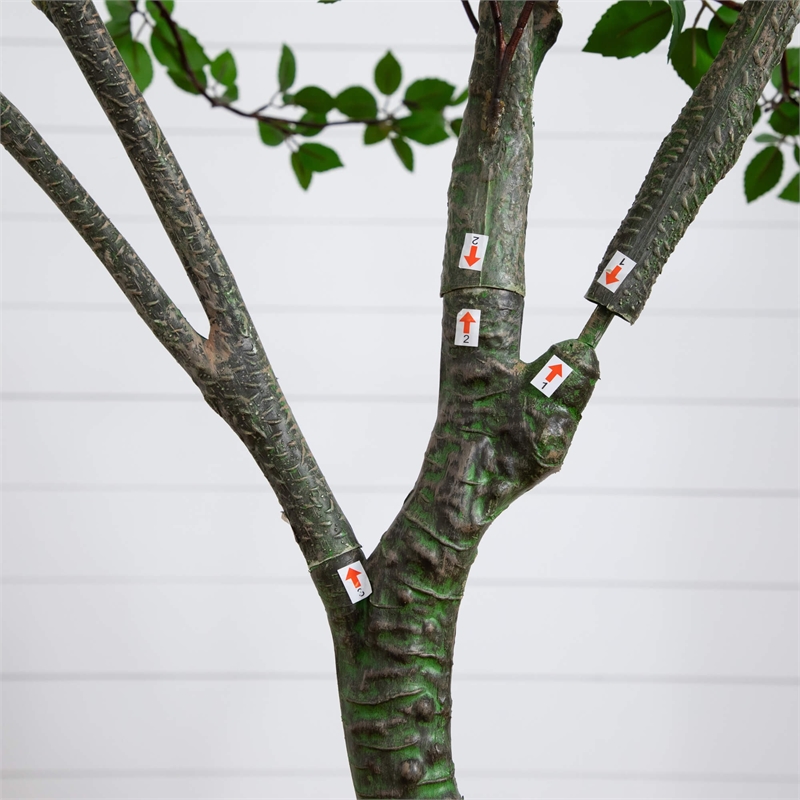 Nearly Natural 10ft Minimalist Citrus Artificial Tree in Green
