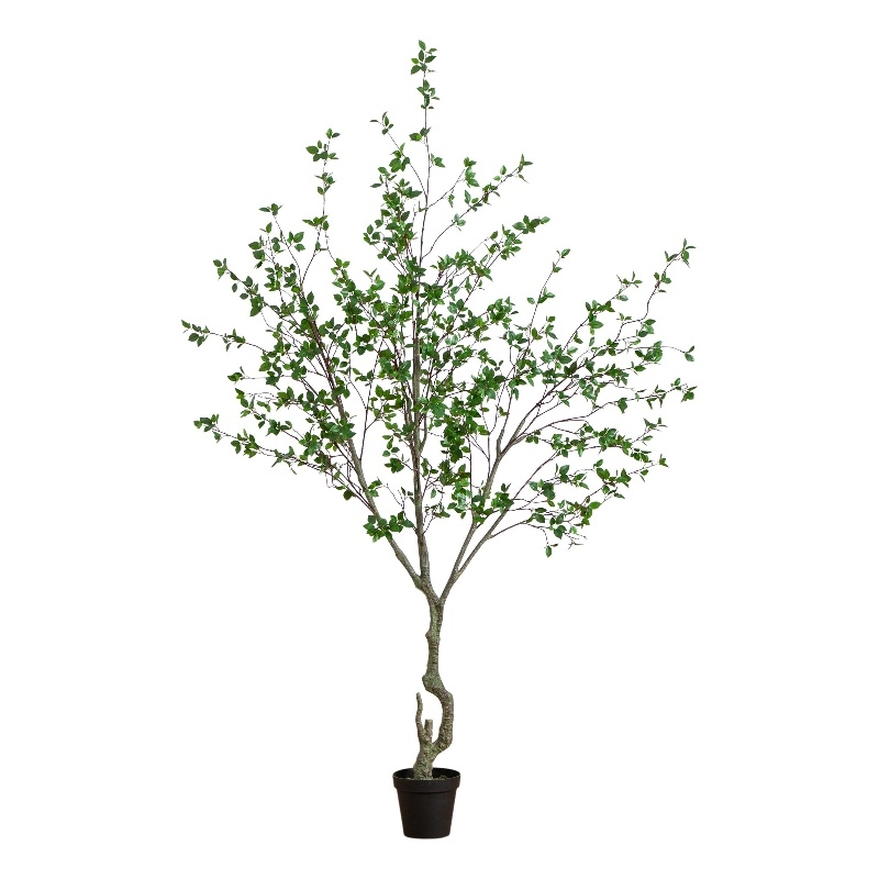 Nearly Natural 10ft Minimalist Citrus Artificial Tree in Green