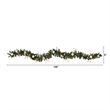 Nearly Natural 9ft Ornament & Pinecone Christmas Garland w/50 Clear LED