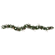 Nearly Natural 9ft Ornament & Pinecone Christmas Garland w/50 Clear LED