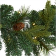 Nearly Natural 6ft Mixed Pine & Pinecone Artificial Garl w/5 Clear LED in Green