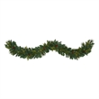 Nearly Natural 6ft Mixed Pine & Pinecone Artificial Garl w/5 Clear LED in Green