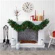 Nearly Natural 6ft Mixed Pine Christmas Garland w/ 35 Clear LED Lights