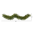 Nearly Natural 6ft Green Pine Artificial Christmas Garland w/35 Clear LED Lights