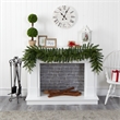 Nearly Natural 6ft Green Pine Artificial Christmas Garland w/35 Clear LED Lights